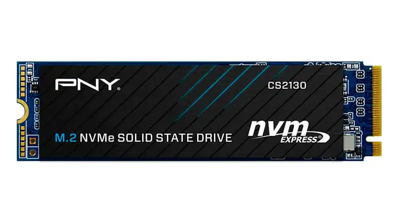 imagem de um SSD NVMe de 1TB da PNY na cor preta