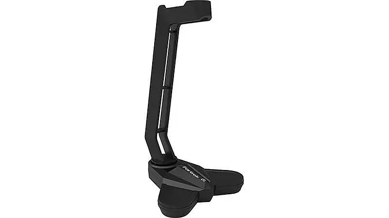 imagem de um suporte para headset da Fortrek na cor preta