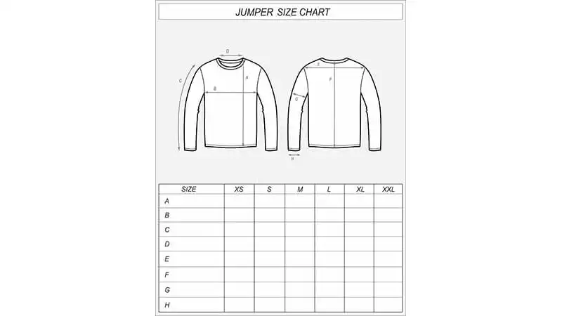 Tabela de Medidas tabela de medidas para roupa masculina