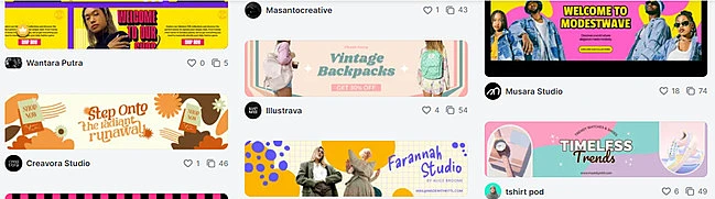 Print Screen do Shutterstock: Creative Flow para criar banner