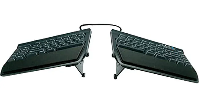 foto de um teclado ergonômico Fresstyle 2 da Kinesis