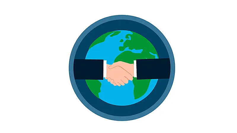 Duas pessoas negociando a distancia