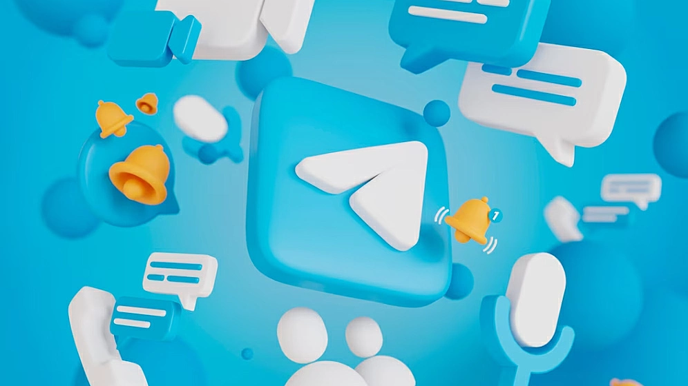 íconos 3D de Telegram