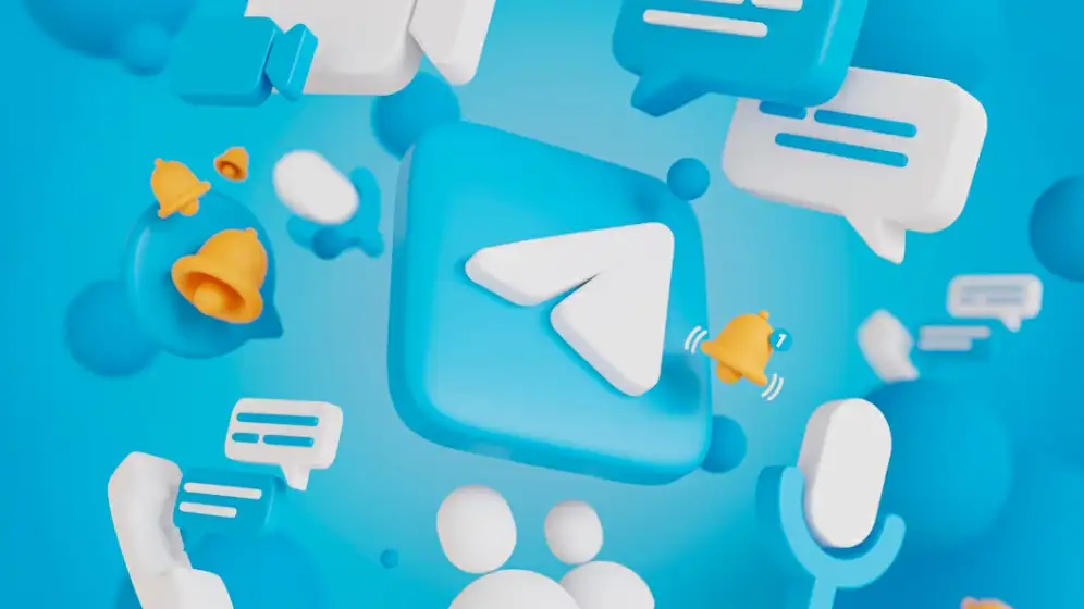 íconos 3D de Telegram