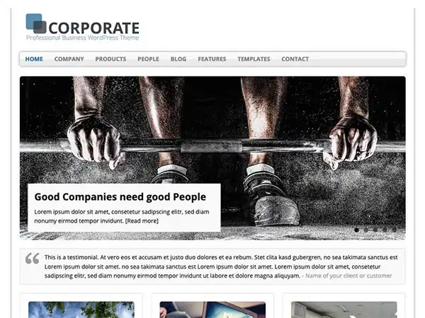 Template de site MH Corporate