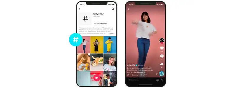 exemplo de branded hashtag no tiktok ads