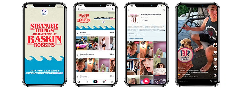 exemplo de branded takeover no tiktok ads