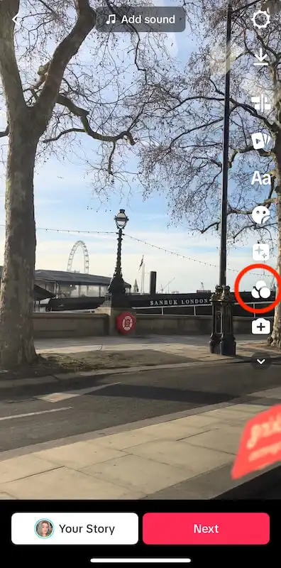 TikTok edit video page