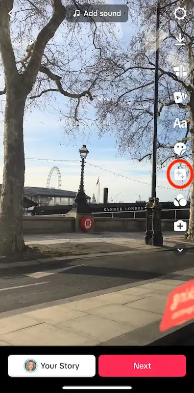 TikTok video edition page