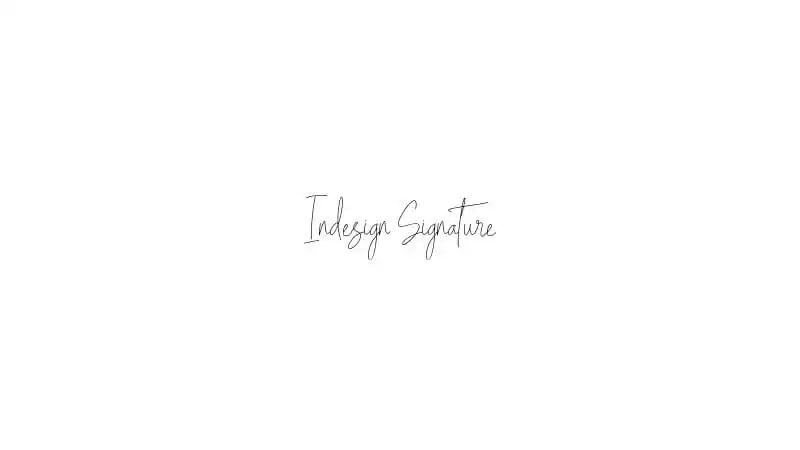 Letra Indesign Signature