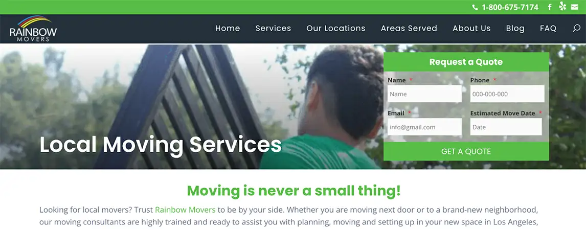 Rainbow Movers Rainbow Movers moving service page