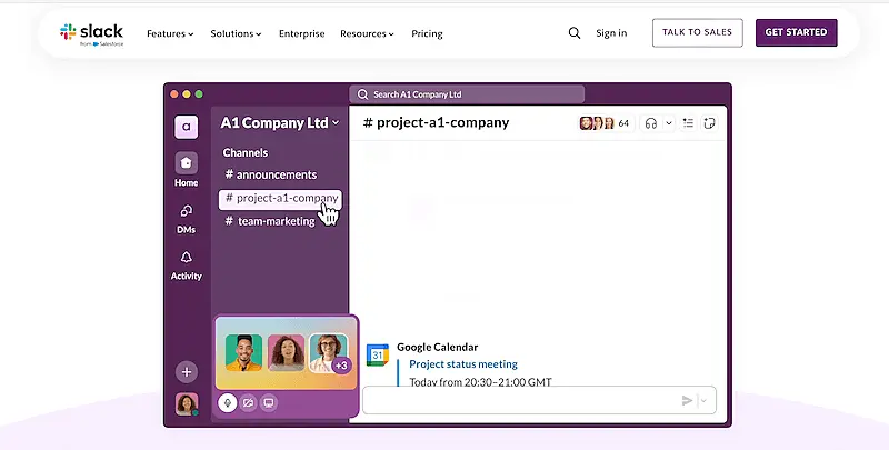 Slack website home page