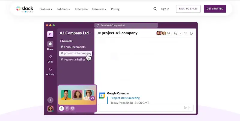 Slack website home page