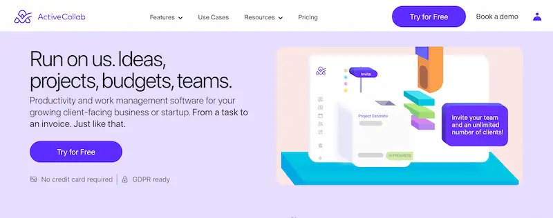 Active Collabe website home page