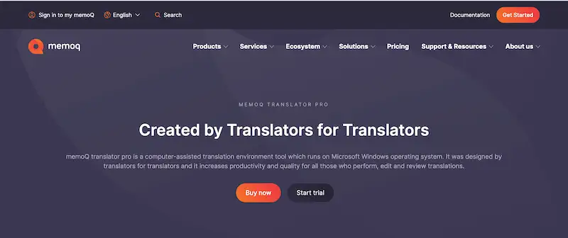 MemoQ home page