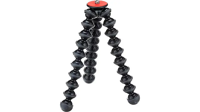 imagem que mostra um tripé Gorillapod 3k na cor preta com pernas totalmente aticuladas