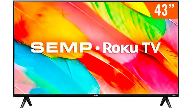 imagem de uma TV 43 polegadas Semp Roku