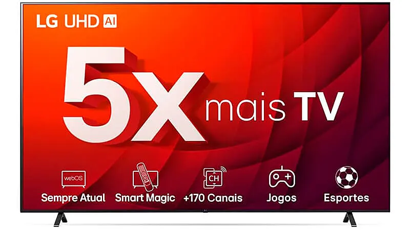 imagem de uma televisão de 50 polegadas LG