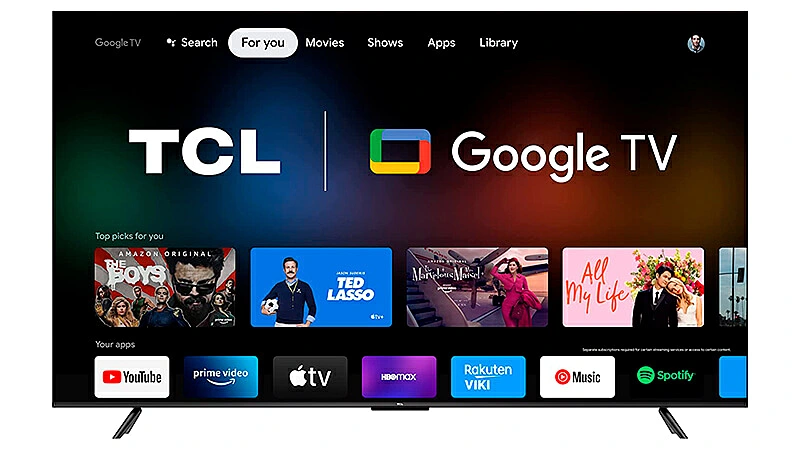 foto de uma televisão de 75 polegadas da TCL