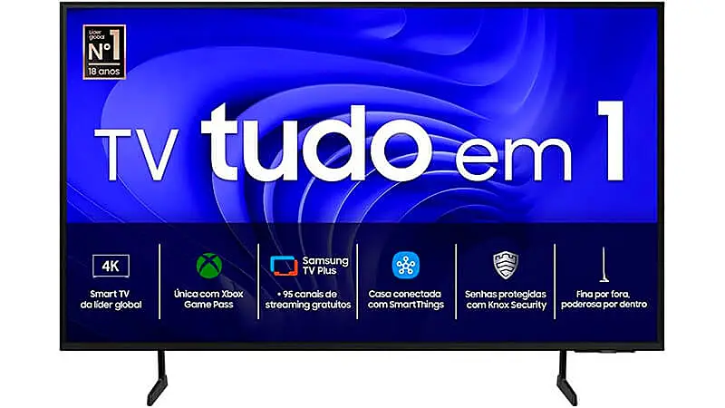 imagem de uma Smart TV Samsung de 60 polegadas