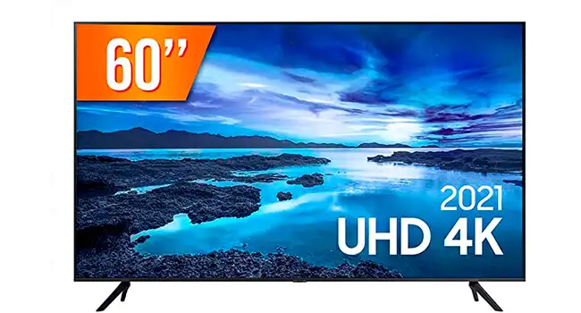 Smart TV Samsung de 60 polegadas imagem de uma Smart TV Samsung de 60 polegadas