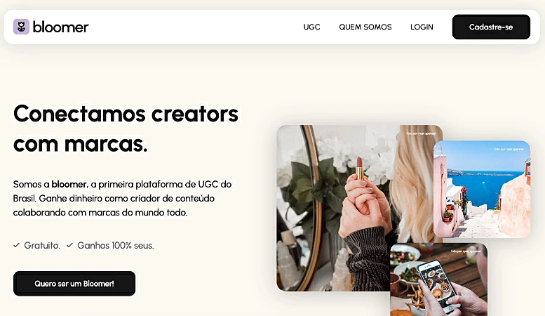 Captura de tela do Bloomer