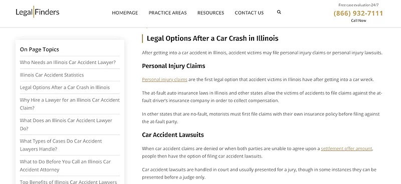 Legla Finders page