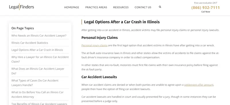 Legla Finders page