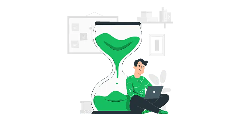 Imagem vetorizada de uma pessoa procurando vagas home office