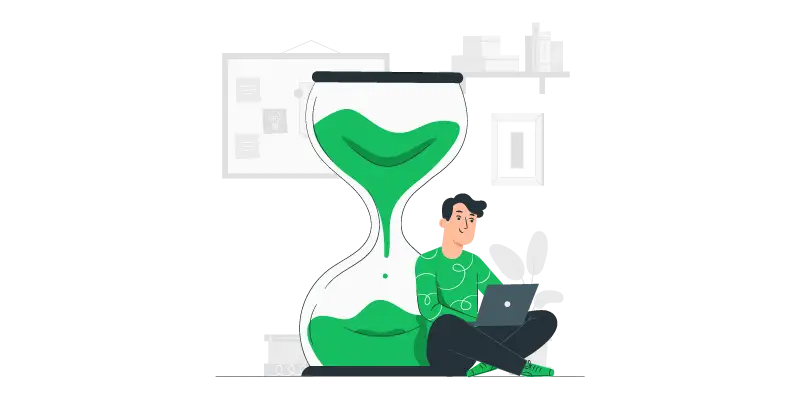 Imagem vetorizada de uma pessoa procurando vagas home office