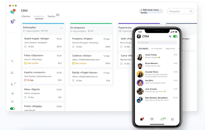 Captura de tela do JivoChat