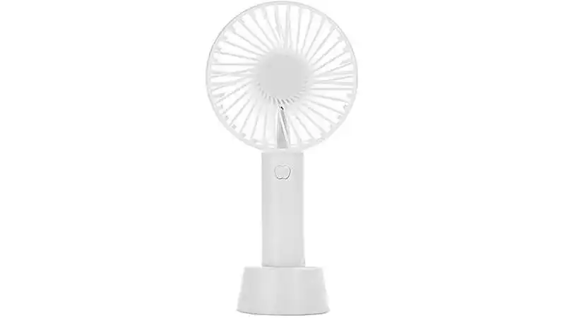 imagem de um ventilador portátil dobrável da AB Mida na cor branca com quatro pás