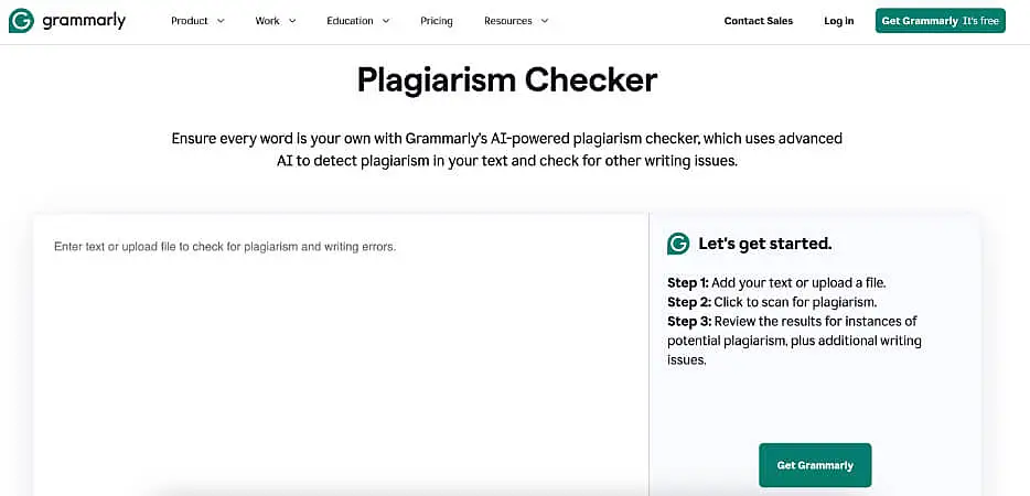 captura de tela do grammarly