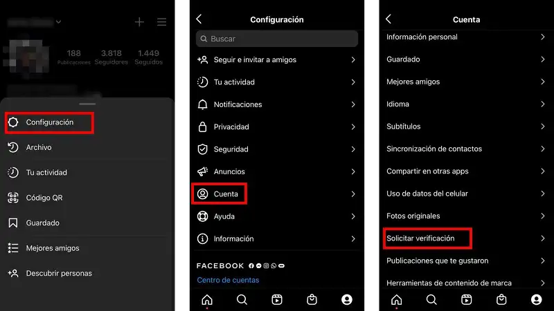 Paso a paso para verificar cuenta Instagram