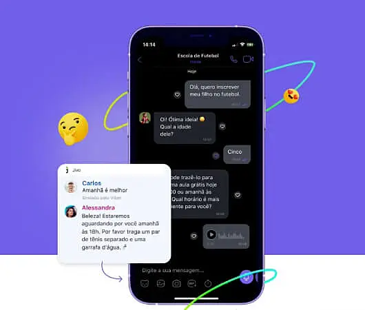 captura de tela do viber jivochat
