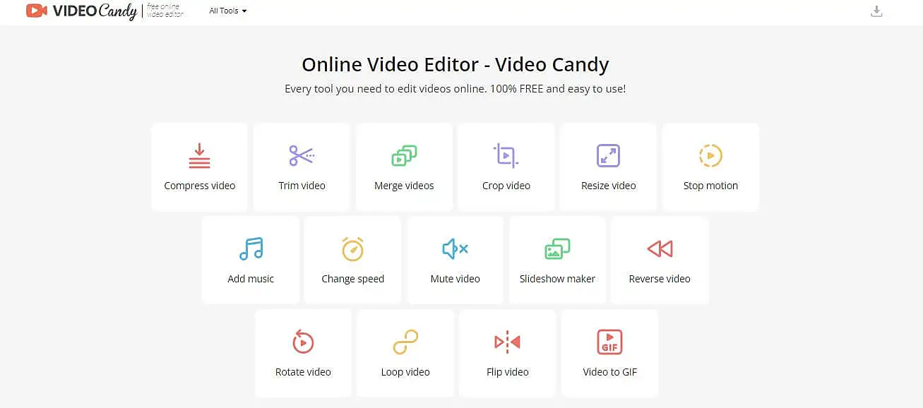 Interface do Video Candy