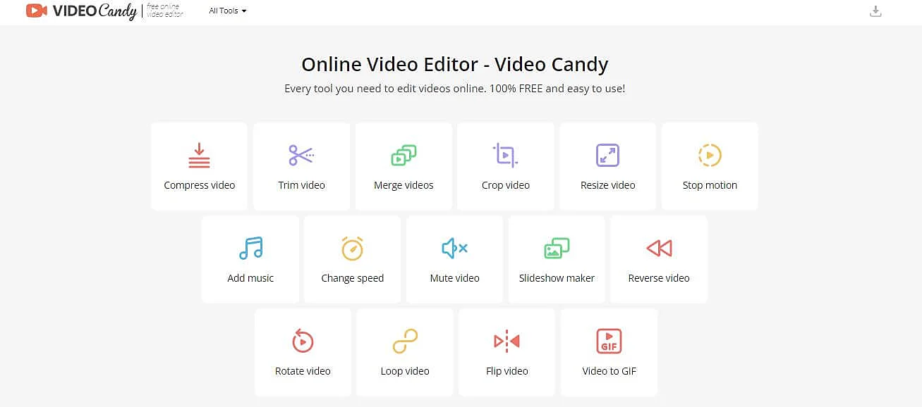Interface do Video Candy