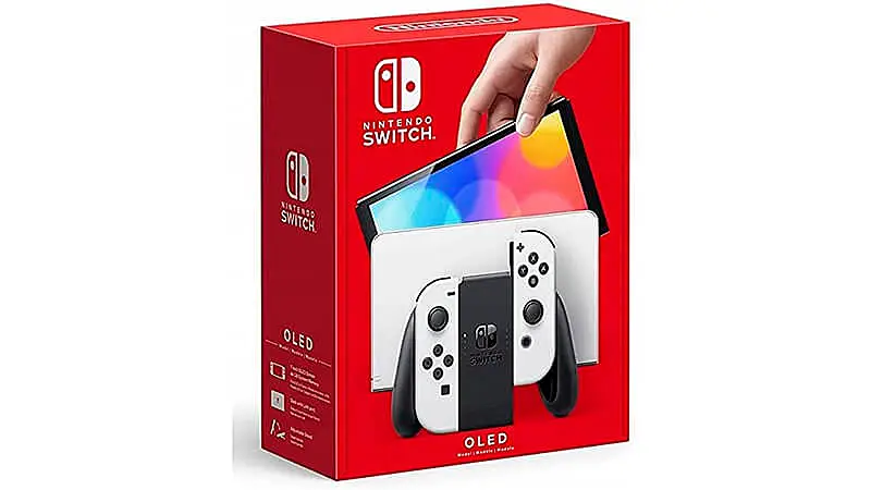 imagem da caixa de um Nintendo Switch OLED