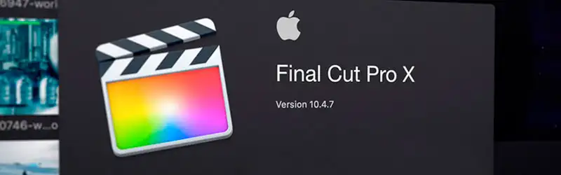 Final Cut Pro X Janela de programa de um Mac com o ícone do Final Cut Pro X