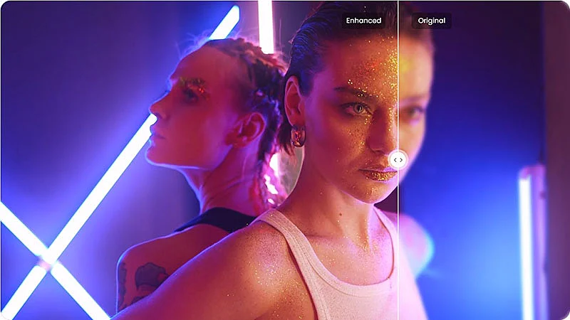 Video record getting enhanced in real-time