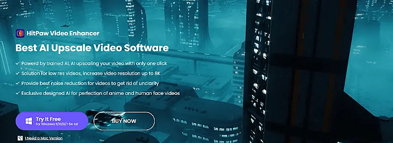 HitPaw website image where the software features are written.