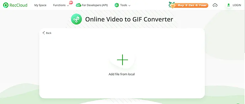 RecCloud video to Gif converter
