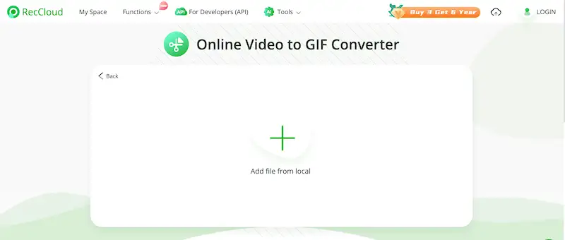 RecCloud video to Gif converter