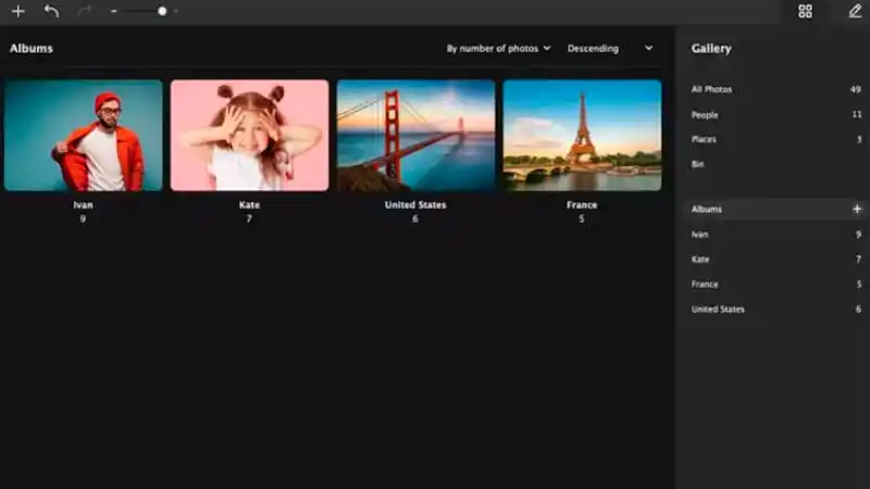 imagem que mostra a interface do visualizador de fotos da Movavi