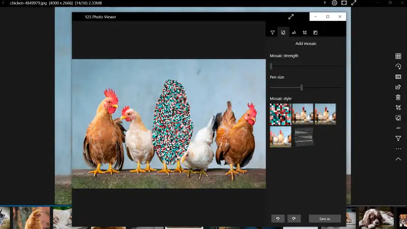 imagem que mostra a interface do visualizador de fotos da 123 Photo Viewer