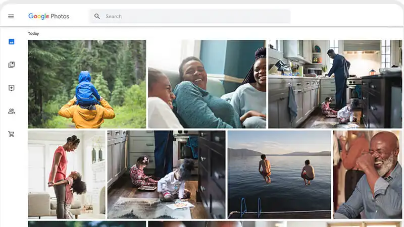 imagem que mostra a interface do visualizador de fotos Google Photos