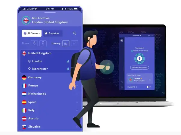 captura de tela do PrivadoVPN