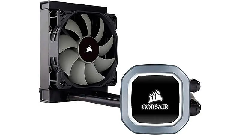 imagem de um water cooler Corsair Hydro Series H60 com uma ventoinha