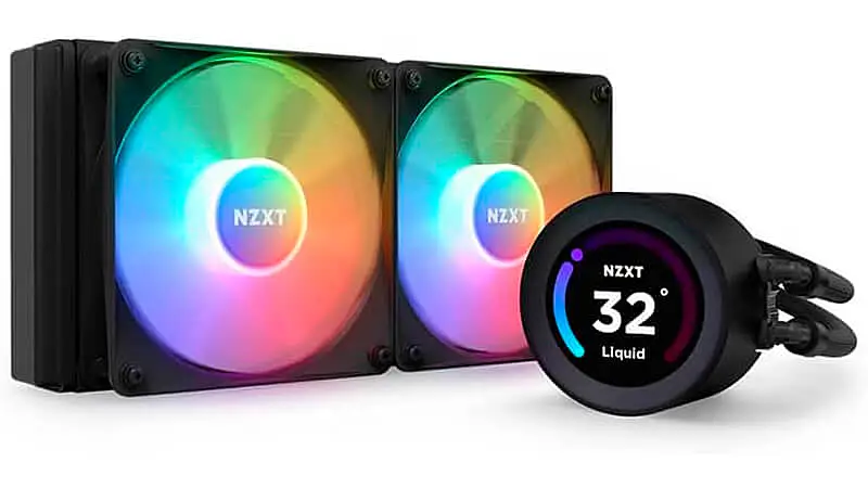 imagem de um water cooler NZXT Kraken de 240 mm com duas ventoinhas
