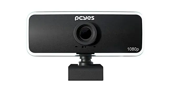 foto de uma webcam para pc Raza de PCYES na cor preta com bordas transparentes